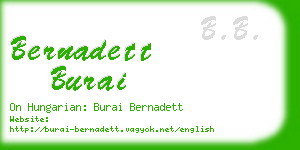 bernadett burai business card